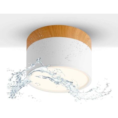 Plafonnier Spot LED 12W IP65 Downlight 3000K 1080LM Spot Plafond Ø11cm Aluminium Plafonnier Salon Blanc Luminaire Spots Blanc Chaud pour Couloir Chambre Salle de Bain Cuisine [Classe énergétique E] (1/5)