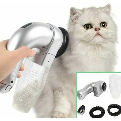 Brosse électrique pour poils d'animaux, aspirateur pour chiens et chats, outil de toilettage