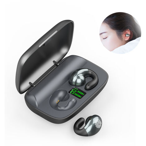Écouteurs sans fil Bluetooth à conduction osseuse, style contour d'oreille, avec écran tactile LED et LED. (1/5)