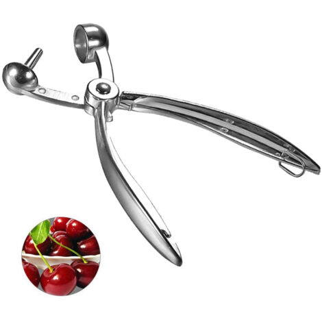 Dénoyauteur à cerises en acier inoxydable, outil pour retirer les noyaux des cerises. (1/5)