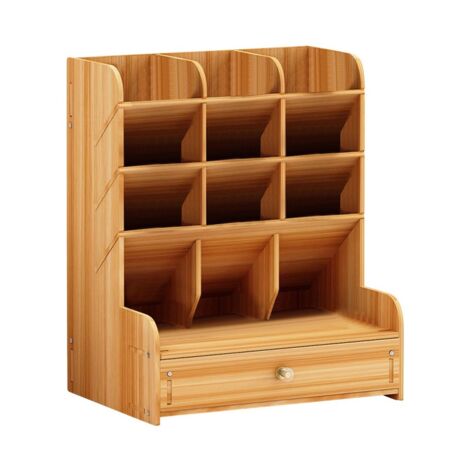 Boîte De Rangement ABS 4 Compartiments - 18x9,9 Cm, Pour Télécommandes, Stylos, Clés, Couleurs Vert, Rouge, Jaune, Gris - 9