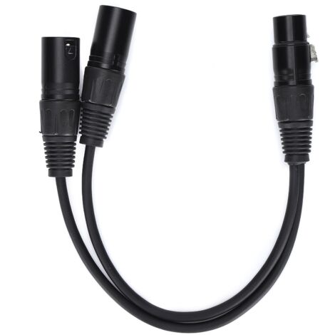 Câble répartiteur audio en Y JORINDO JD6069 XLR femelle vers double XLR mâle, 0,3 m (1/5)