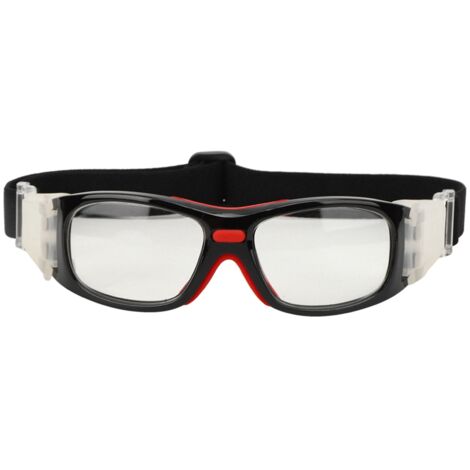 Lunettes de basketball pour adolescents et adultes, anti-collision, anti-impact, lunettes de sécurité pour sports de plein air (noires) (1/5)