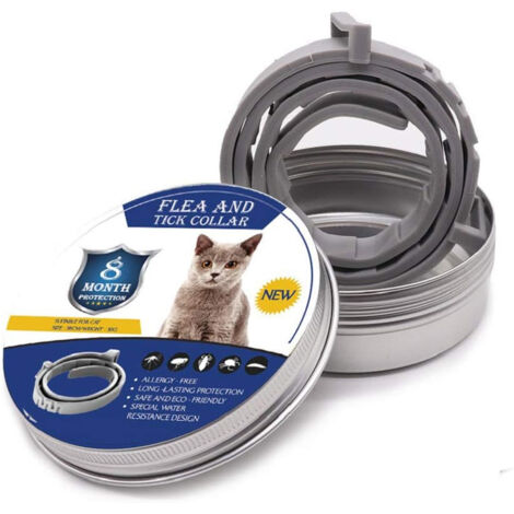 Collier anti-puces et anti-tiques pour chats et chiens, protection jusqu'à 8 mois - antiparasitaire (37 cm)