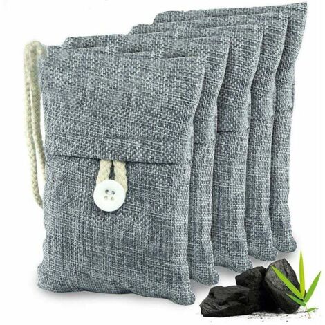 Sac déshumidificateur naturel, purificateur d'air anti-moisissures, désodorisant pour linge, absorbeur d'humidité au charbon actif pour voiture, chaussures, tiroirs, absorbeur d'odeurs (1/5)