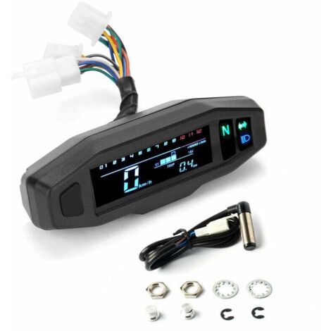 Mini compteur de vitesse numérique LCD universel pour moto, compteur kilométrique numérique, tachymètre pour moto électrique