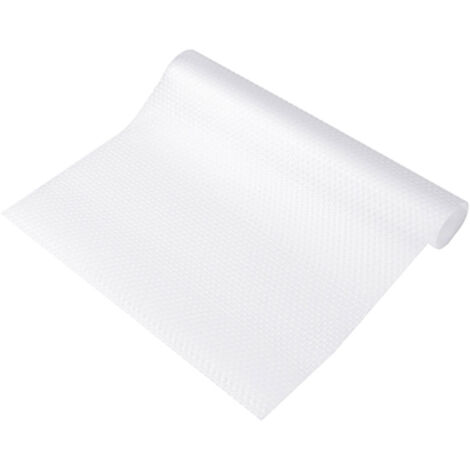 Tapis de protection antidérapant et résistant à l'humidité pour placards de cuisine en EVA, tiroirs, étagères et penderies (grand format), blanc (1/5)