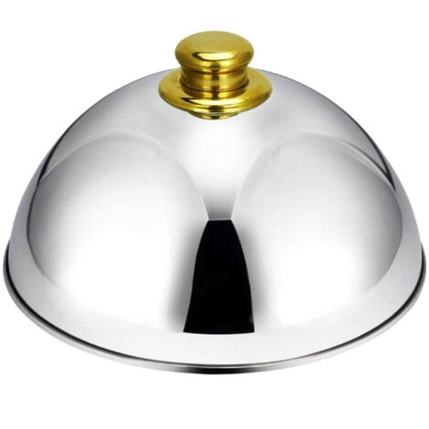 Cloche en acier inoxydable pour plats de service, idéale pour la maison, la cuisine, les restaurants et les cafés. (1/5)