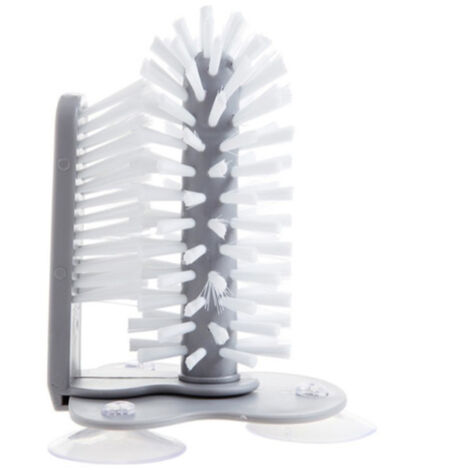 Brosse de nettoyage à ventouse, brosse double brosse pour tasses, mugs, éviers, verres à vin, brosse de nettoyage pour la cuisine (1/5)