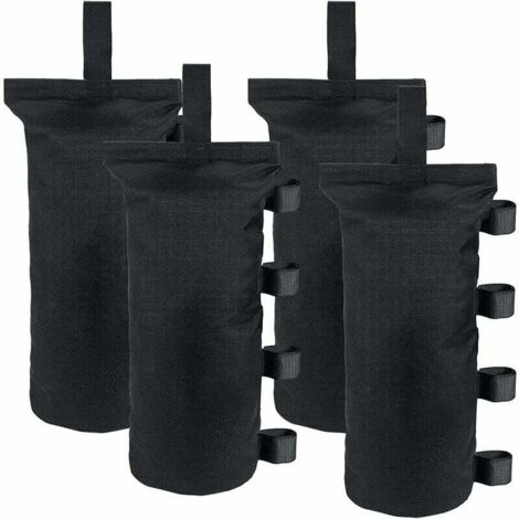 Lot de 4 sacs de lestage pour tentes et tonnelles, sacs de sable pour auvents pliables, abris solaires instantanés et parasols de terrasse. (1/5)