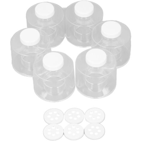 Lot de 6 pots à épices empilables, tour à épices, pots transparents colorés pour la cuisine (1/5)