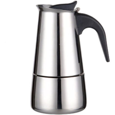 Cafetière italienne Moka en acier inoxydable de 450 ml, à poser sur la cuisinière, idéale pour la maison et le bureau. (1/5)