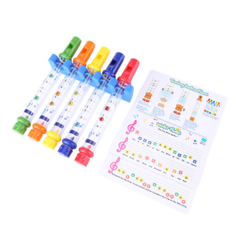Lot de 5 flûtes à eau pour enfants, accessoires de bain et de douche, jouet musical amusant, cadeau idéal pour le bain (1/5)