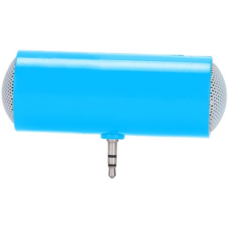 Mini-enceinte stéréo portable sans fil avec prise jack 3,5 mm pour téléphones et tablettes (bleue) (1/5)