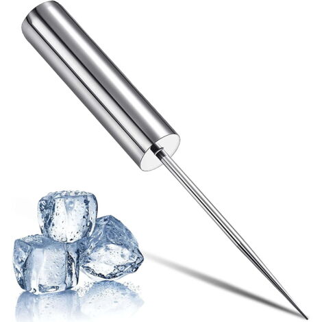Pic à glace en acier inoxydable, broyeur à glace, outil pour retirer la glace pilée, idéal pour les bars, les barmans, les pique-niques, le camping et les restaurants (8 pouces) (1/5)