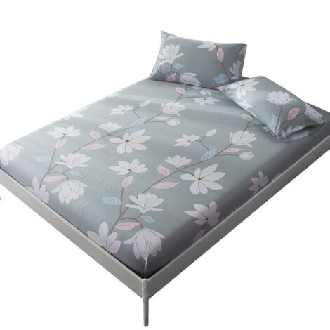 Housse de Matelas Imprimée en Coton Floral - EINNENFFER - Taille Twin, Full, Queen, King (180 x 200 cm) (1/5)