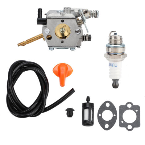 Kit de remplacement pour carburateur, tuyau d'huile et bougie d'allumage, compatible avec les tronçonneuses STIHL FS48, FS52, FS62, FS66, FS81, FS86, FS88 et FS106. (1/5)