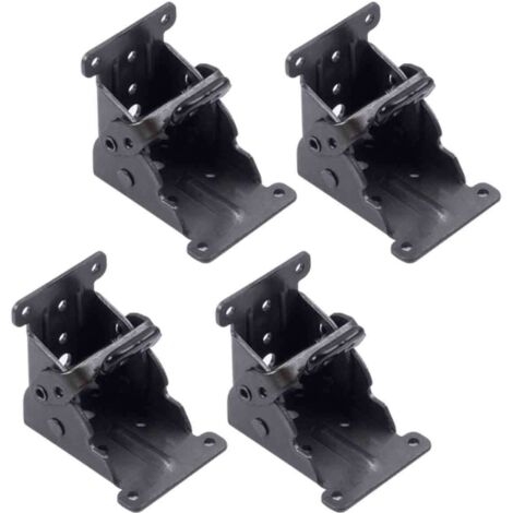 Robust folding brackets, 90 degree self-locking hinges for table leg, wall shelf, 330 lb per, pack of 4 (1/5)