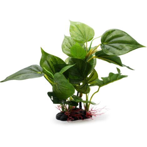Aquarium avec plantes aquatiques artificielles, fleurs et plantes aquatiques artificielles, décor de banian réaliste (1/5)
