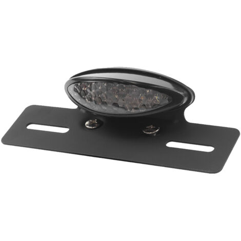 Feu arrière LED fumé pour moto, avec éclairage de plaque d'immatriculation et stop, style café racer. (1/5)