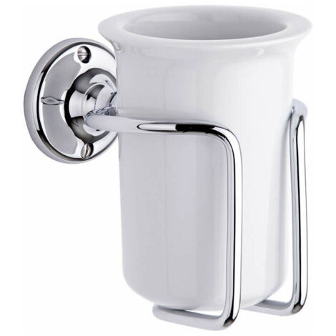 Porte-Brosse à Dents en Céramique et Laiton Chromé - EINNENFFER - Élégance pour Votre Salle de Bain (1/4)