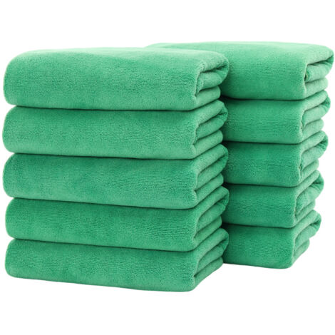 Lot de 10 Serviettes en Microfibre Ultra Douces - EINNENFFER - 30 x 70 cm, Absorbantes et Idéales pour Salon de Coiffure, Salle de Sport, Bain et Spa (1/5)