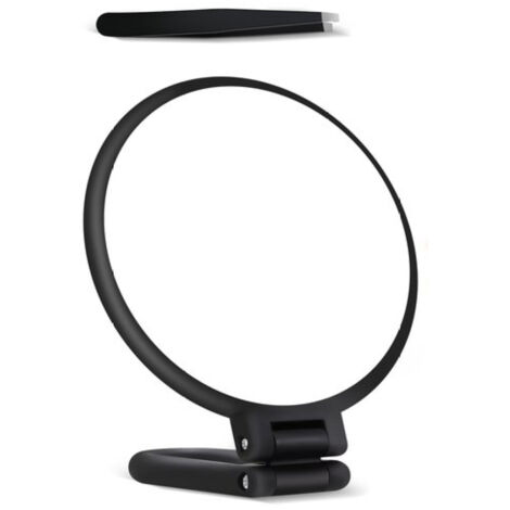 Miroir Grossissant Double Face avec Pince à Épiler - EINNENFFER - Grossissement 30x/1x, Rotation à 360°, Portable et Compact (1/5)