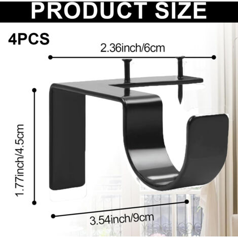Lot De 4 Supports De Vélo Mural - Crochet De Mur - Rangement Suspendu En Acier Pour Garage Maison Noir Vounot 90868223