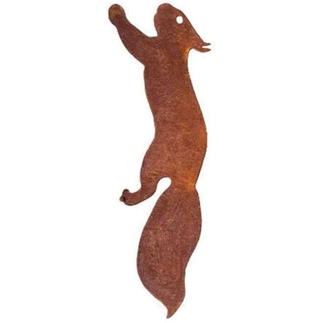 Écureuil pour Arbre - Décoration de Jardin en métal - 30 cm - Patine Rouille Naturelle (1/5)