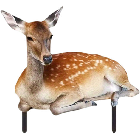 Réplique de statue de cerf d'extérieur, sculpture de cerf, objet d'art artisanal, figurine de jardin, ornement pour parc, cour, patio, balcon, décoration intérieure (1/5)