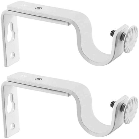 Lot de 2 supports de tringle à rideau réglables de 18 à 22 mm (blanc) (1/5)