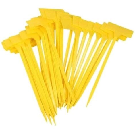 50 Pièces étiquettes plante,etiquette jardin exterieur,grand étiquettes plastique potager,étiquettes de Culture réutilisables-Jaune(309CM) (1/5)