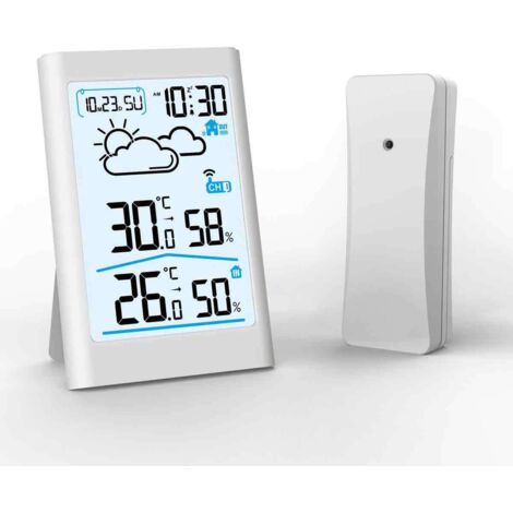 Station Météo Sans Fil avec Écran HD et Baromètre Intégré - EINNENFFER - Suivez les Conditions Météorologiques Intérieures et Extérieures Facilement (1/5)