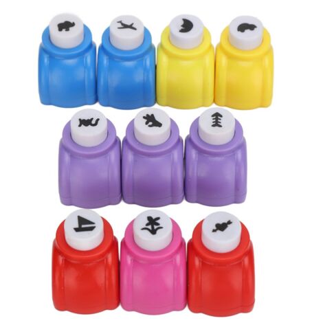 10 Mini Perforatrices à Motifs Variés - EINNENFFER - Idéales pour Scrapbooking, Nail Art et Créations Manuelles, Design Mignon et Ergonomique (1/5)