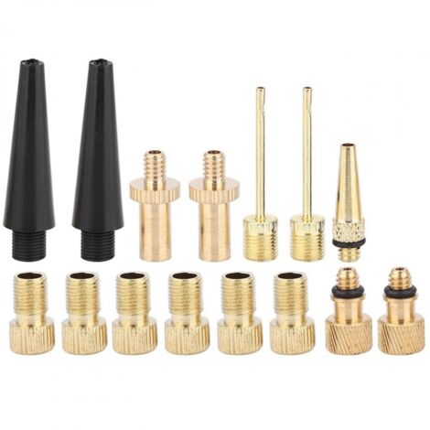 Kit d’adaptateurs pour valves de vélo 15 pièces – EINNENFFER – DV/SV/AV, aiguilles ballon et embouts, universel, pratique pour toute la famille et sorties en groupe (1/5)