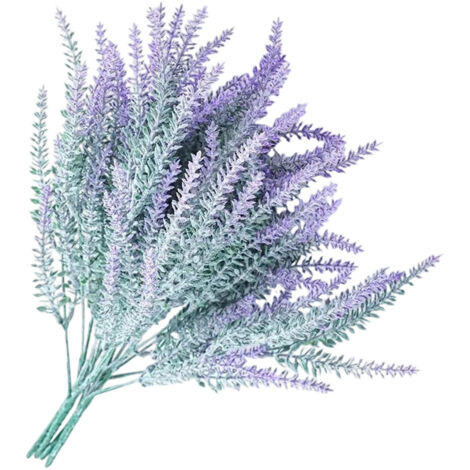 Lot de 4 lavandes artificielles floquées – EINNENFFER – Décoration maison, bureau et mariage, texture douce, violette, élégante et durable (1/5)