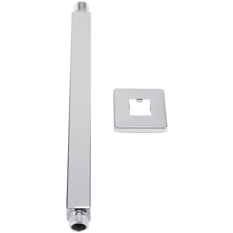 EINNENFFER Bras de douche carré mural en acier inoxydable 20 cm avec raccord universel G1/2 pour salle de bain (1/5)