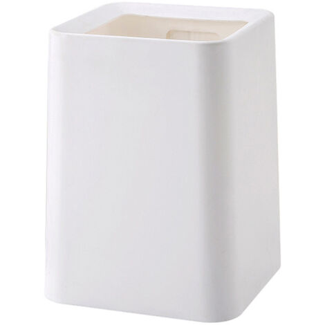 Poubelle double compartiment 8 L – EINNENFFER – Plastique durable, carrée et compacte, sans couvercle, tri sélectif facile, idéale salle de bain, chambre, bureau ou cuisine (1/5)