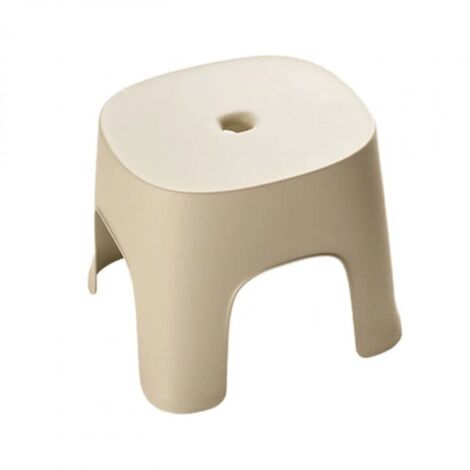 Tabouret Mini en Plastique Beige - EINNENFFER - Léger et Stable, Capacité de Charge jusqu'à 200 kg, Base Antidérapante, Compact et Pratique pour Petits Espaces (1/5)