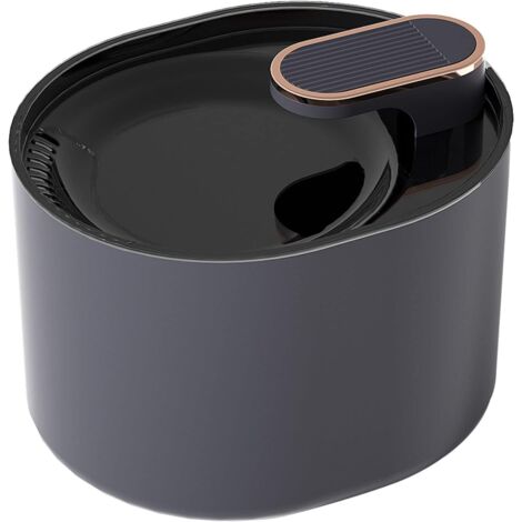 Fontaine à eau pour animaux avec filtre à charbon actif, réservoir d'eau grande capacité de 3 L - Gris sidéral (modèle standard) - Prise USB 5 V (1/5)
