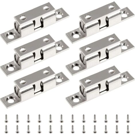 Ensemble de 6 Loquets de Porte en Laiton Chromé - EINNENFFER - Installation Simple, Réglable et Durable pour Armoires, Tiroirs et Placards (1/5)