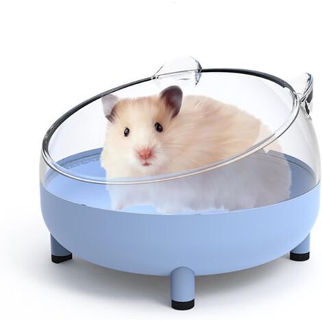 Bac à Sable Bleu pour Hamster - EINNENFFER - Design Coloré, Anti-Poussière, Parfait pour Petits Animaux, Facile à Nettoyer et Robuste, Idéal pour Cages de Hamsters et Gerbilles (1/5)