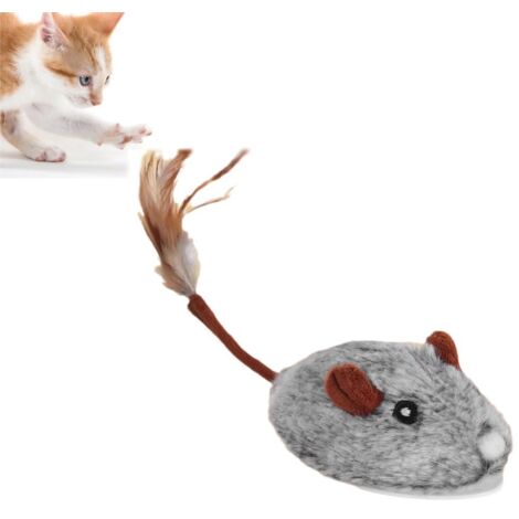Jouet Interactif pour Chats - EINNENFFER - Souris Électrique en Peluche avec Mouvements Imprévisibles et Détecteur de Mouvement (1/5)