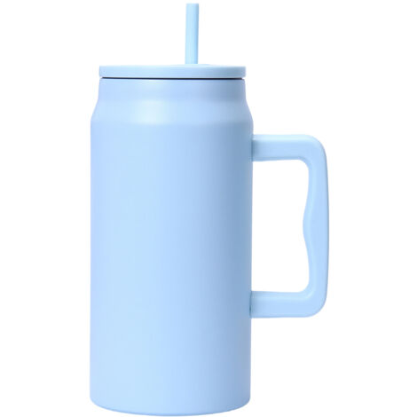 Gobelet Isotherme en Acier Inoxydable avec Poignée et Couvercle à Paille - EINNENFFER - 100 % Étanche, Isolation Efficace pour Boissons Chaudes et Froides, Idéal pour les Voyages et le Bureau (1/5)