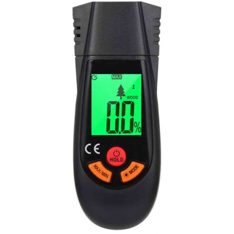 Testeur Humidité,dispose d'une nouvelle fonction de température et d'humidité (3 modes), qui permet de mesurer rapidement la teneur en humidité du bois et des matériaux de construction