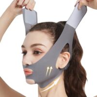 Gaine visage pour le visage, Masque réutilisable en V, Masque pour le visage, Bandage du visage, Gaine double menton,usage
