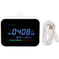 Appareil de mesure de la qualité de l'air intérieur sans fil WiFi, intelligent, avec détection de CO2, température, humidité, télécommande et alarme.