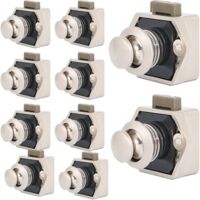 Fermeture à bouton-poussoir pour meubles, 10 pièces, pour la fermeture sans clé des tiroirs et des portes, bouton-poussoir en métal avec loquet, convient à tous les types de meubles à la maison, home