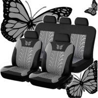 Housse Siege Voiture , Ensemble de Housses de Siège Auto Universelle ,Couvre Sieges pour Avant et Arrière Grise
