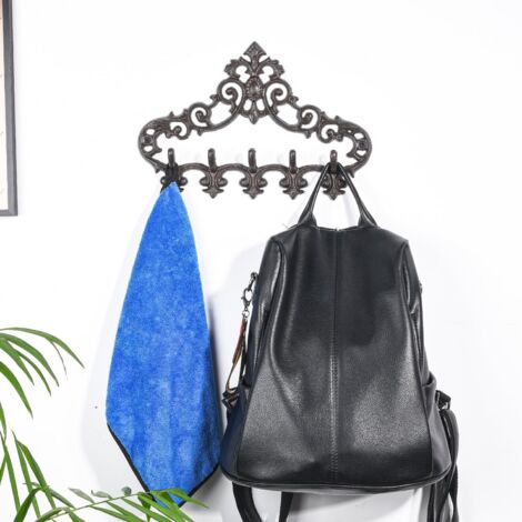 Gancho De Abrigo De Cola De Perro - Hierro Fundido Antiguo